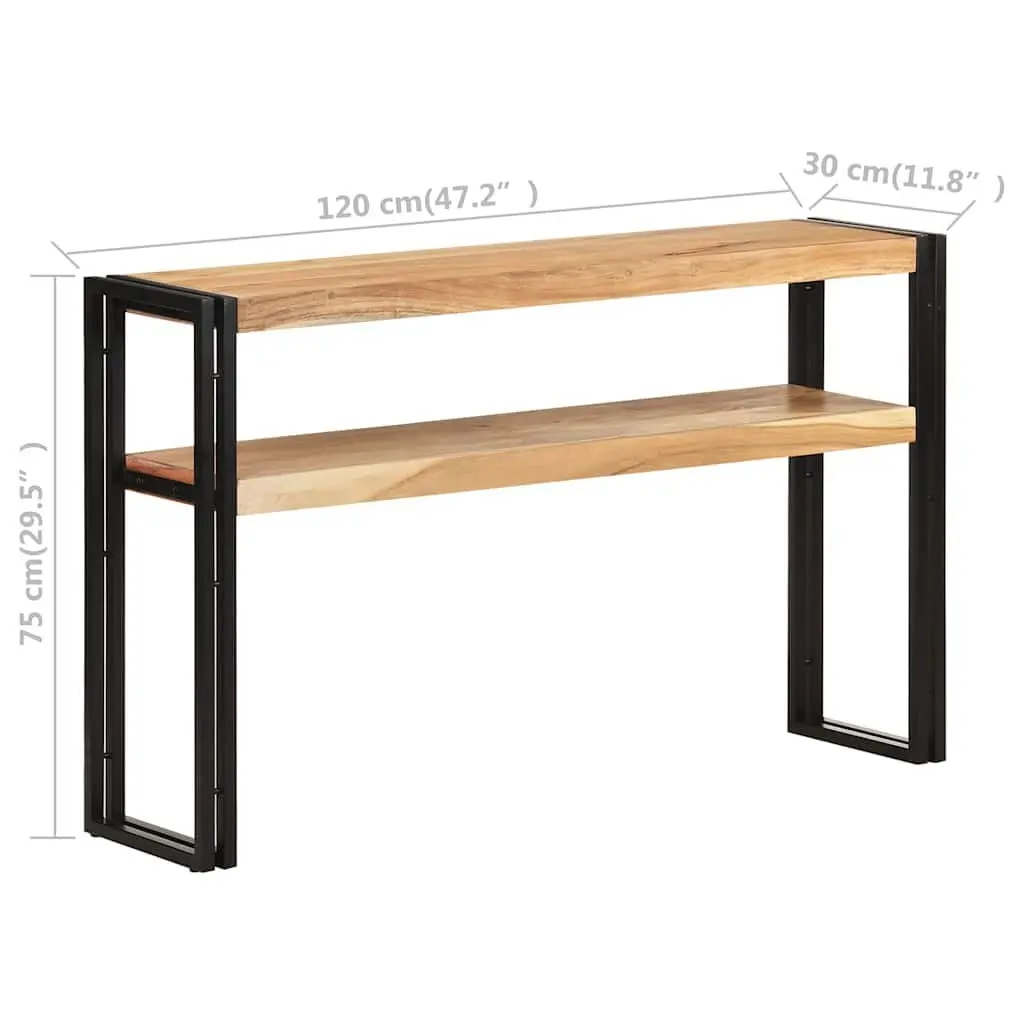 Acacia Wood Console Table 120x30x75 cm for Living Room