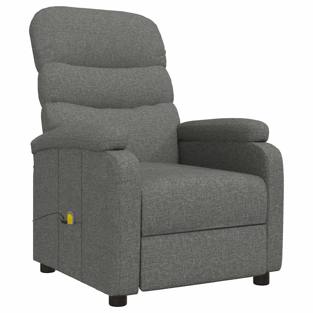 Electric Vibration Massage Chair in Dark Grey Fabric