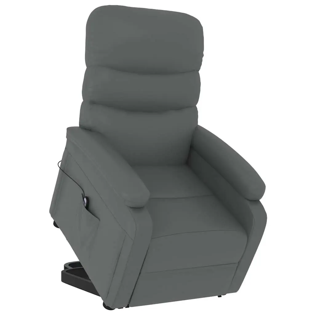 Electric Power Lift Recliner Chair Anthracite Faux Leather