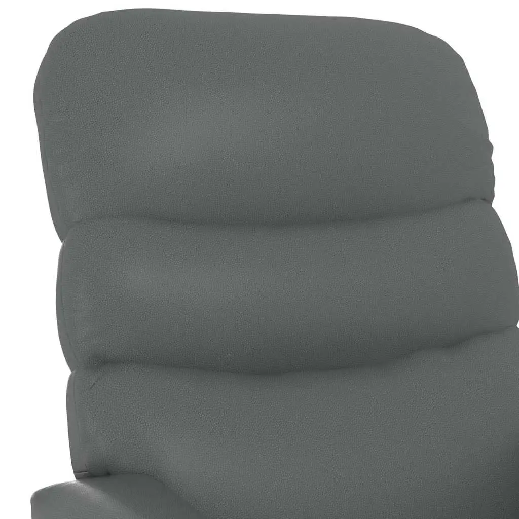 Electric Power Lift Recliner Chair Anthracite Faux Leather