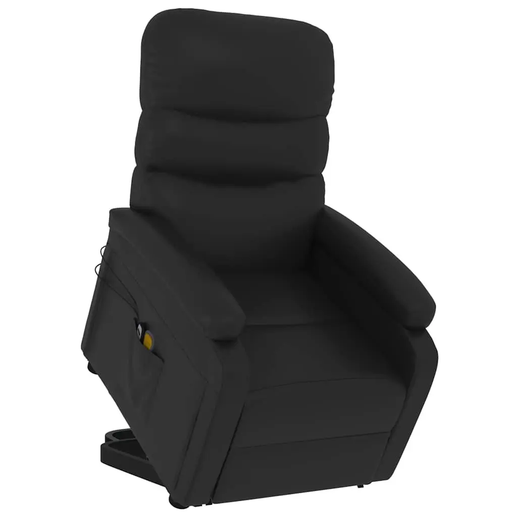 Electric Massage Recliner Chair Stand Up Lift Black Faux Leather