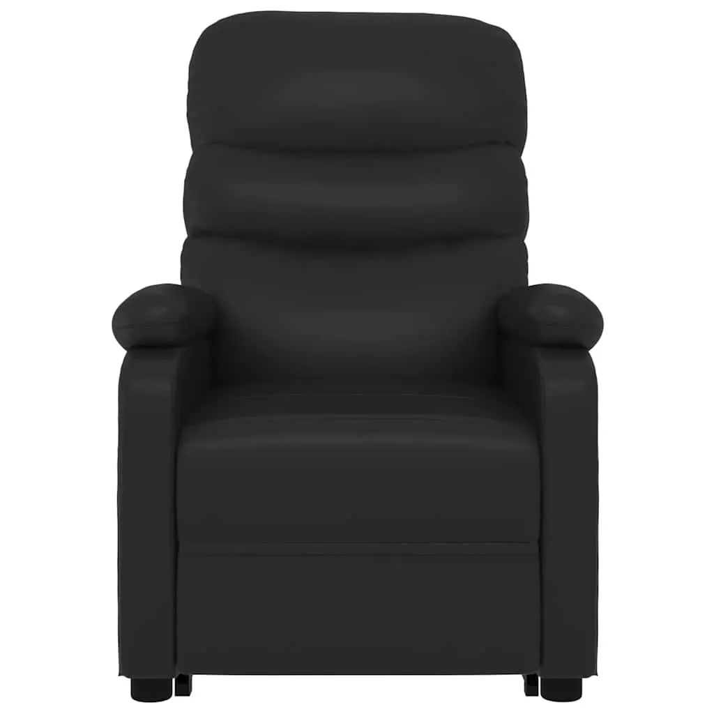 Electric Massage Recliner Chair Stand Up Lift Black Faux Leather