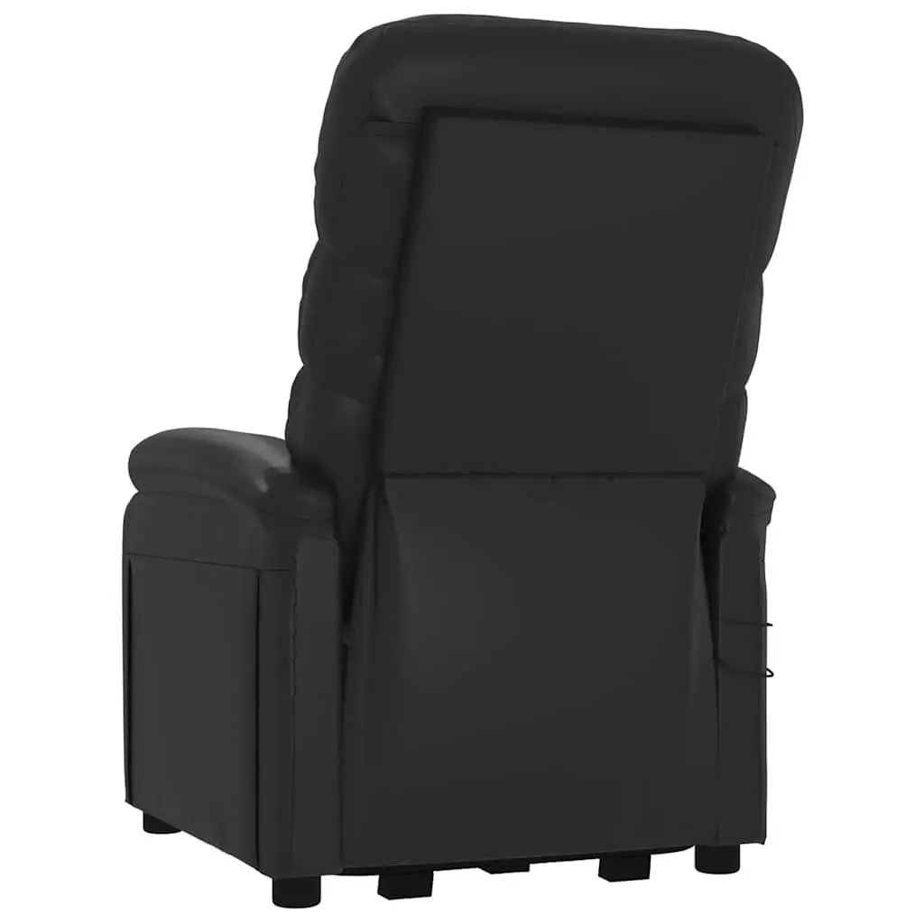 Electric Massage Recliner Chair Stand Up Lift Black Faux Leather