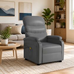 Anthracite Lift Electric Recliner Massage Chair