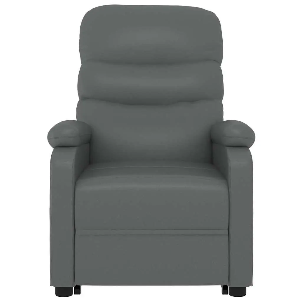 Electric Massage Chair Anthracite Recliner Lift Faux Leather 3 Position 6 Massage Points