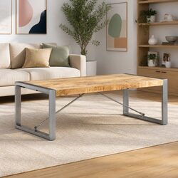 Rough Mango Wood Coffee Table 120x60x40 cm Brown
