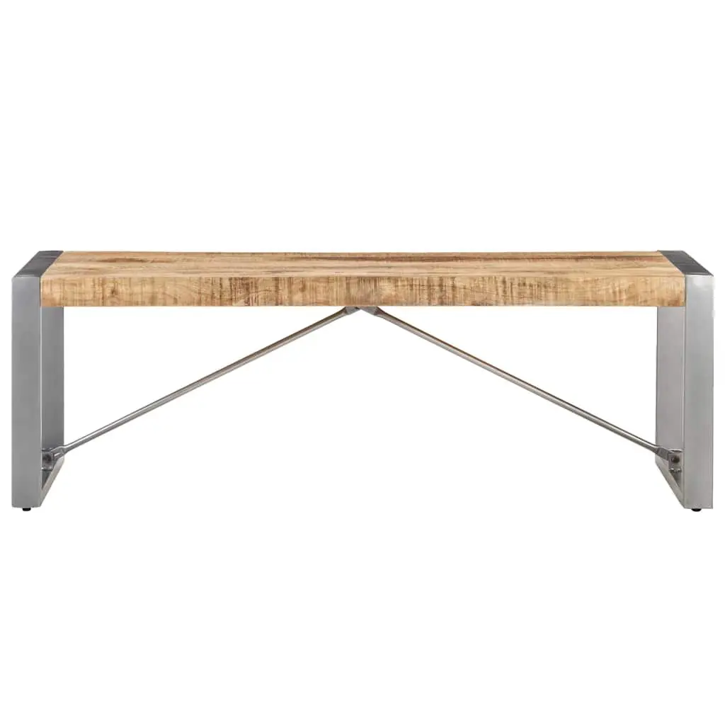 Coffee Table Industrial Brown 120x60x40 cm Solid Rough Mango Wood