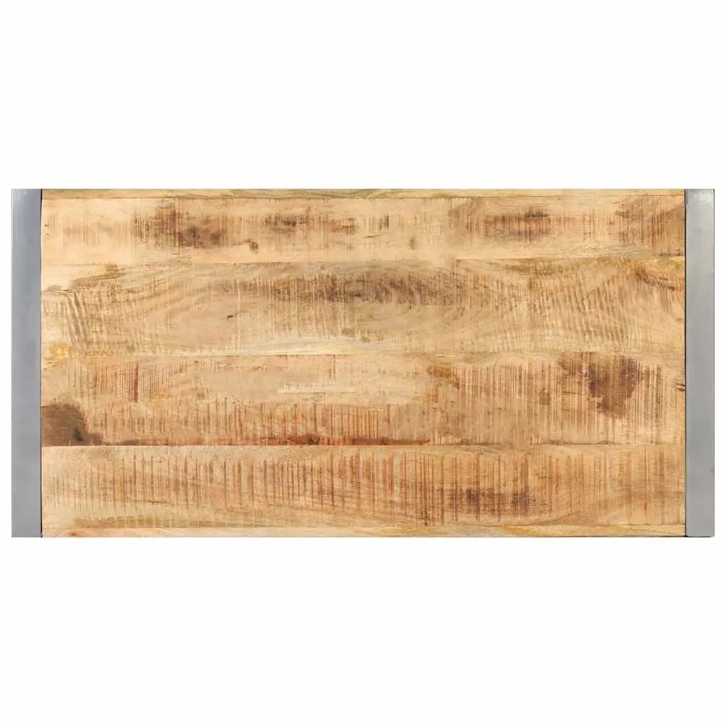 Coffee Table Industrial Brown 120x60x40 cm Solid Rough Mango Wood