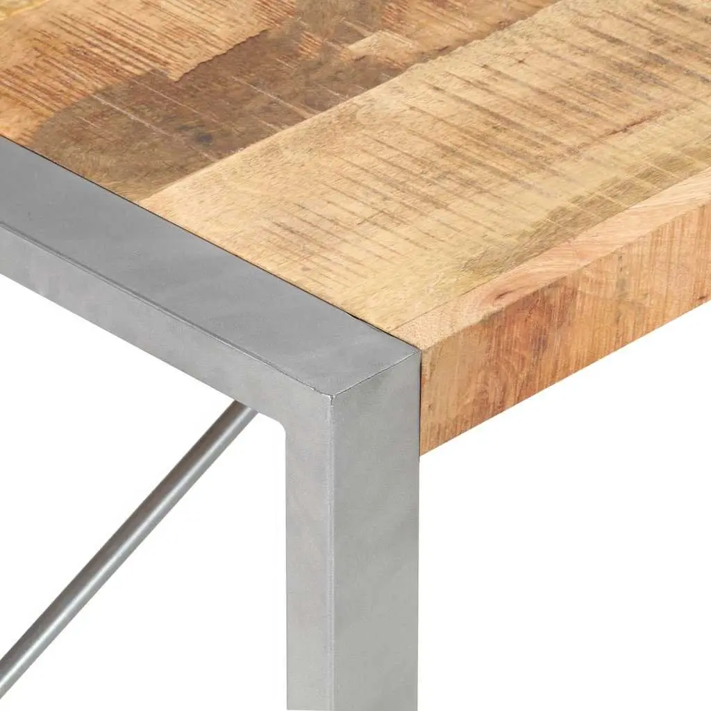 Coffee Table Industrial Brown 120x60x40 cm Solid Rough Mango Wood