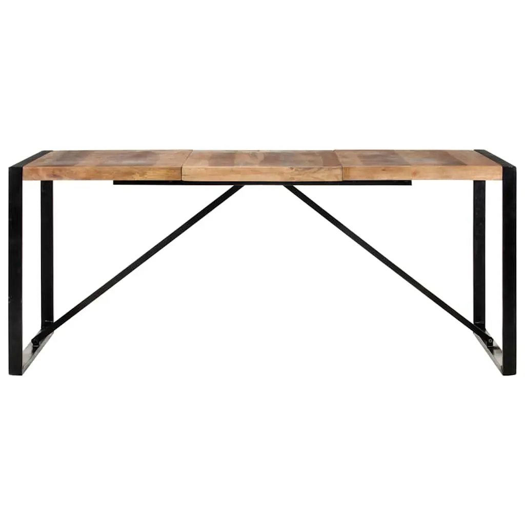 Solid Wood Dining Table 180x90x75 cm in Brown