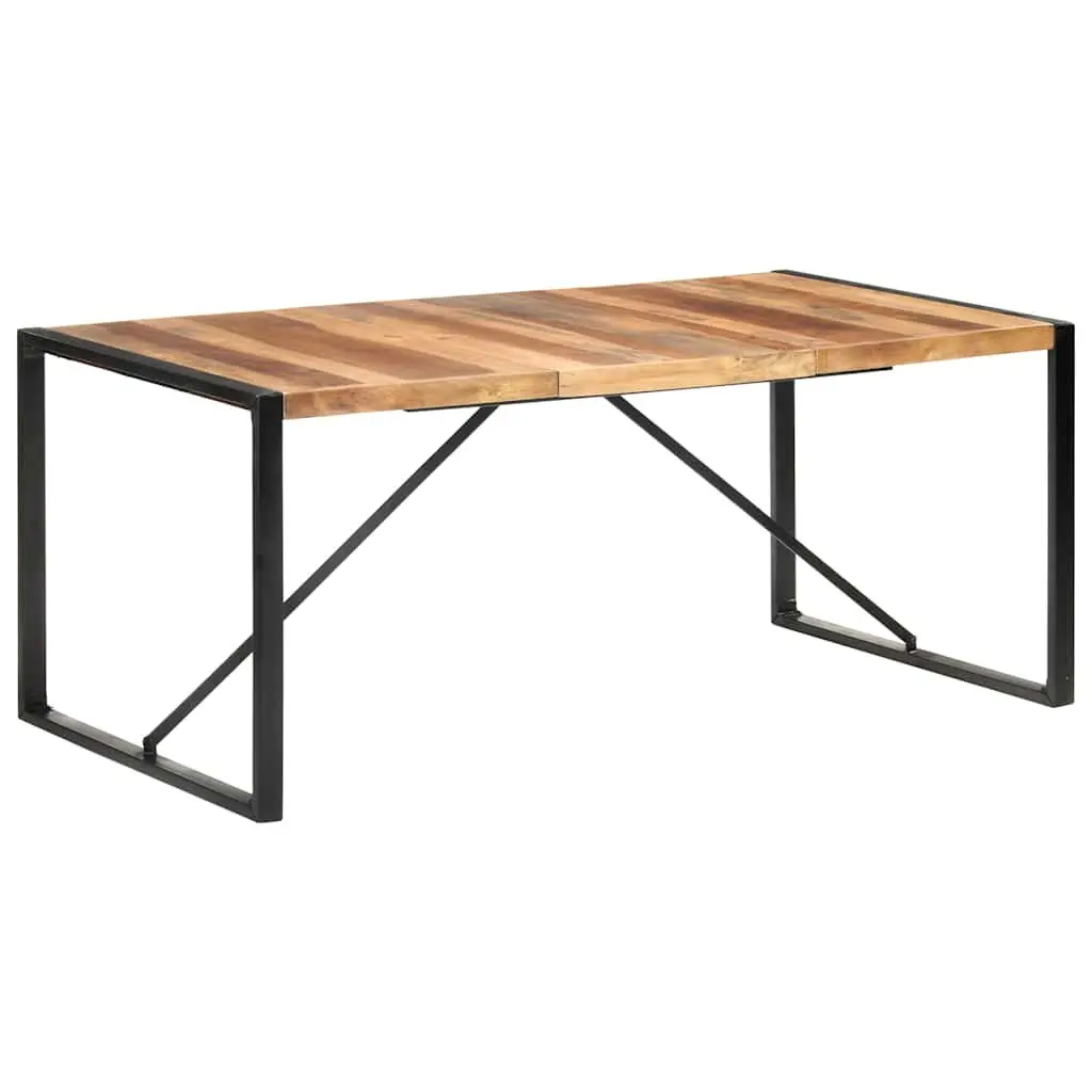Solid Wood Dining Table 180x90x75 cm in Brown