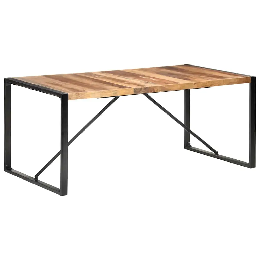 Solid Wood Dining Table 180x90x75 cm in Brown