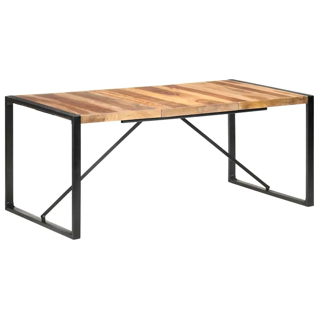Solid Wood Dining Table 180x90x75 cm in Brown