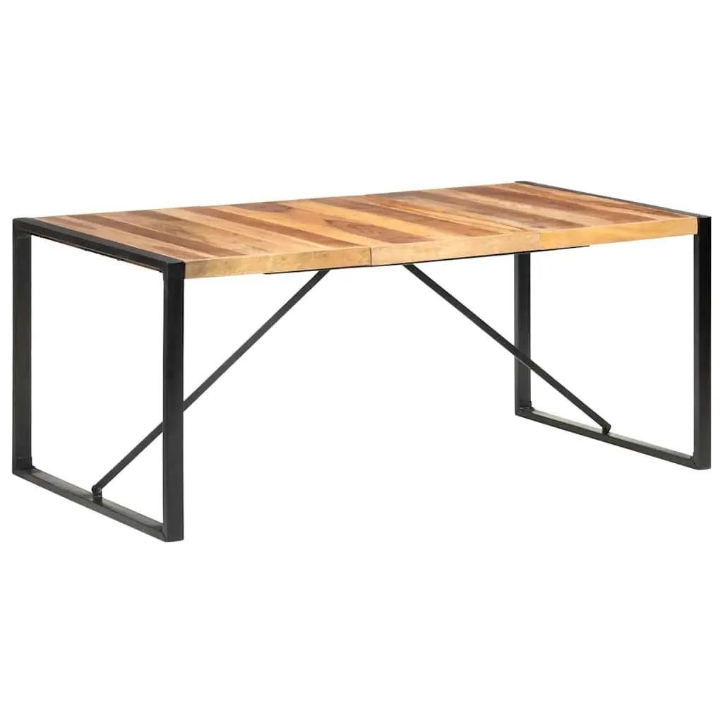 Solid Wood Dining Table 180x90x75 cm in Brown