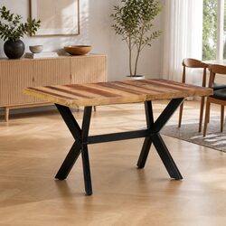Warm Solid Wood Dining Table for Everyday Comfort