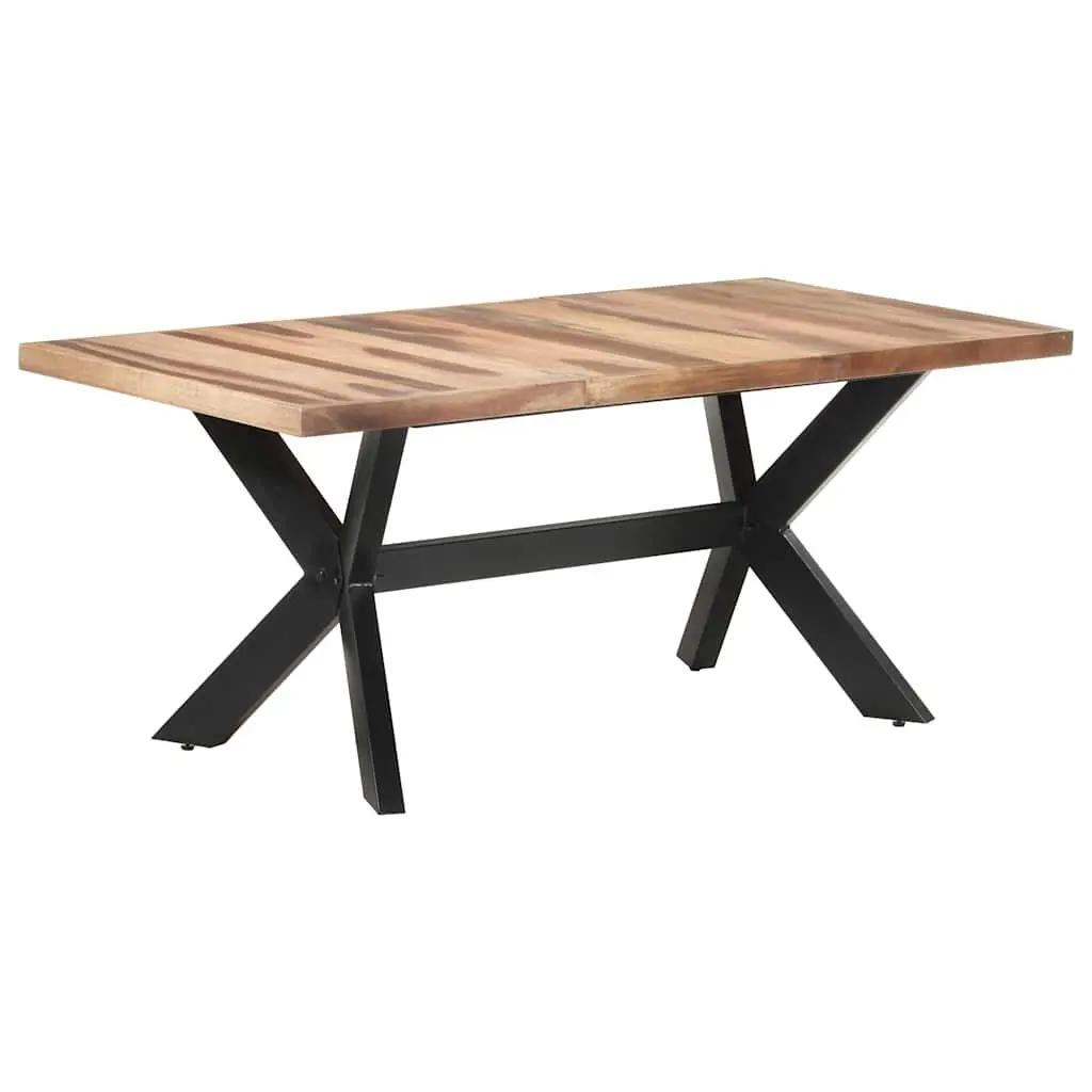 Dining Table Industrial Style 180x90x75 cm Solid Wood Acacia Rubberwood Brown