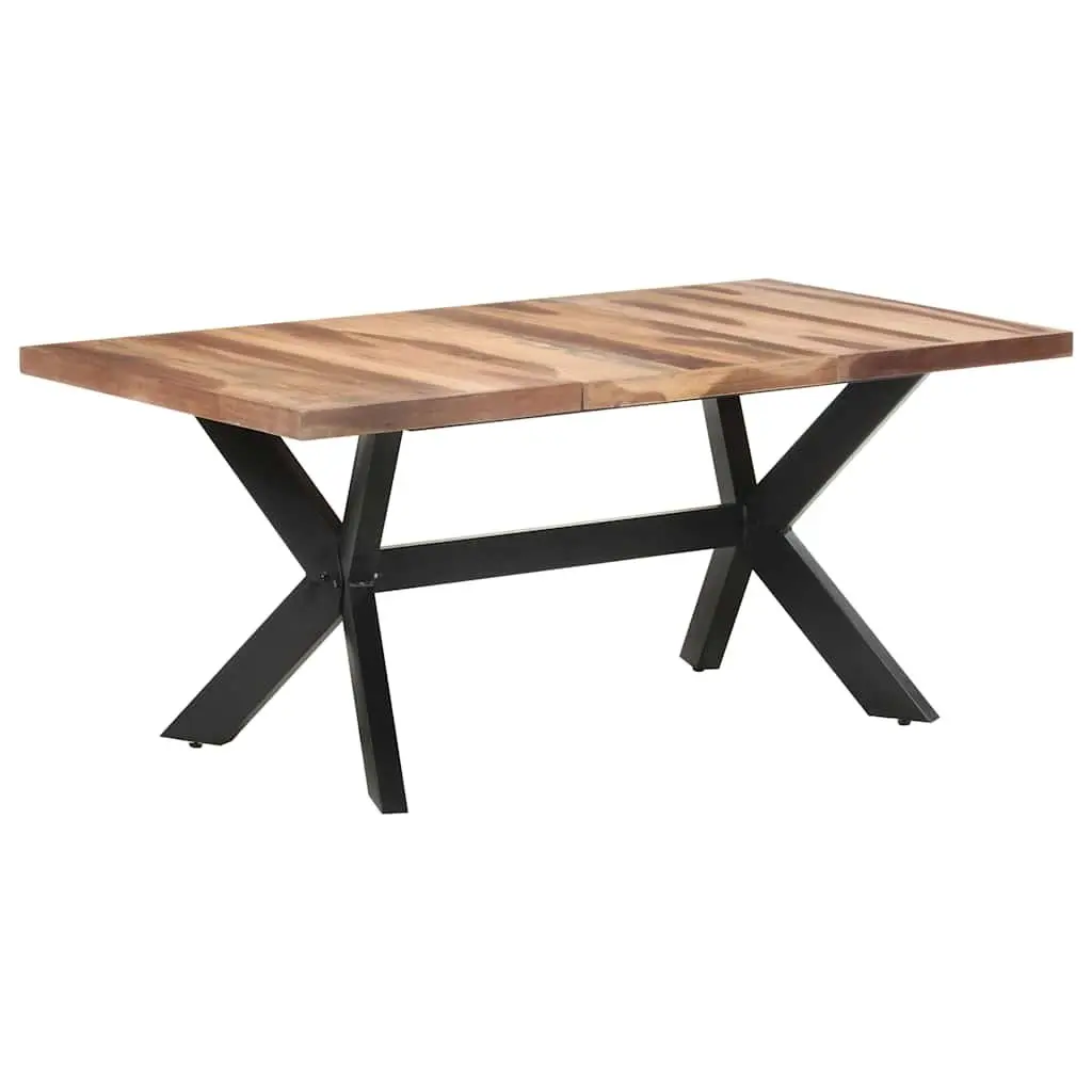 Dining Table Industrial Style 180x90x75 cm Solid Wood Acacia Rubberwood Brown