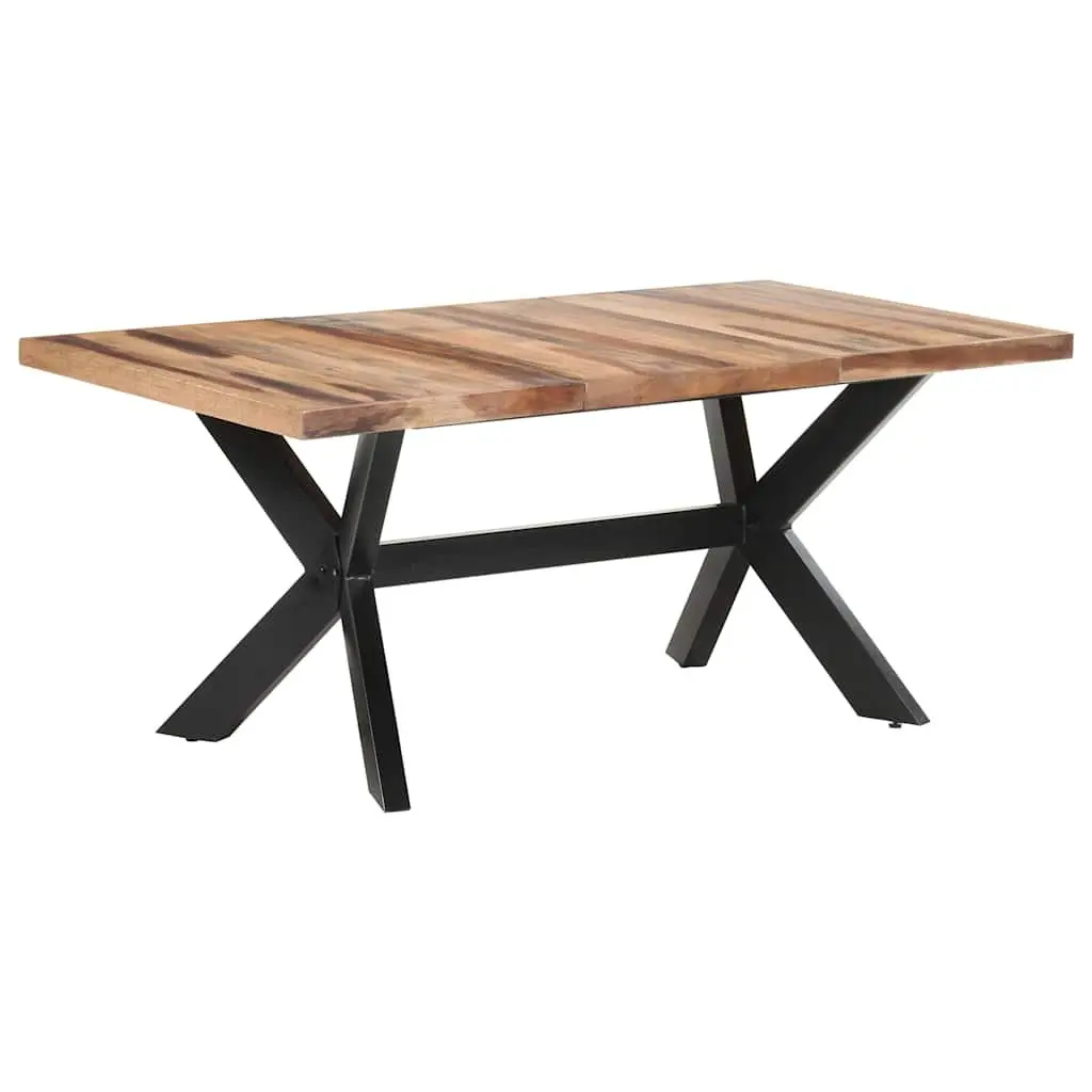 Dining Table Industrial Style 180x90x75 cm Solid Wood Acacia Rubberwood Brown