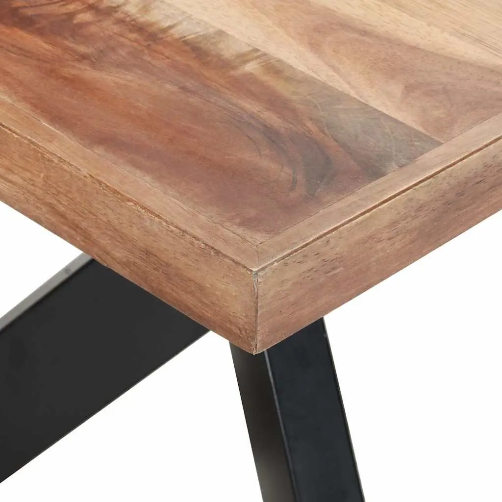 Dining Table Industrial Style 180x90x75 cm Solid Wood Acacia Rubberwood Brown