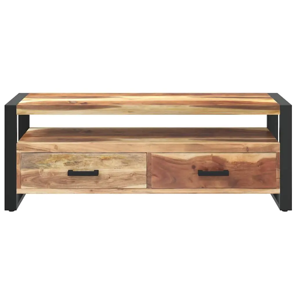 Solid Wood TV Cabinet Vintage Style 120x35x45cm Acacia Rubberwood Brown Honey