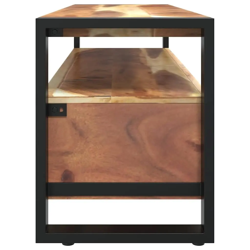 Solid Wood TV Cabinet Vintage Style 120x35x45cm Acacia Rubberwood Brown Honey