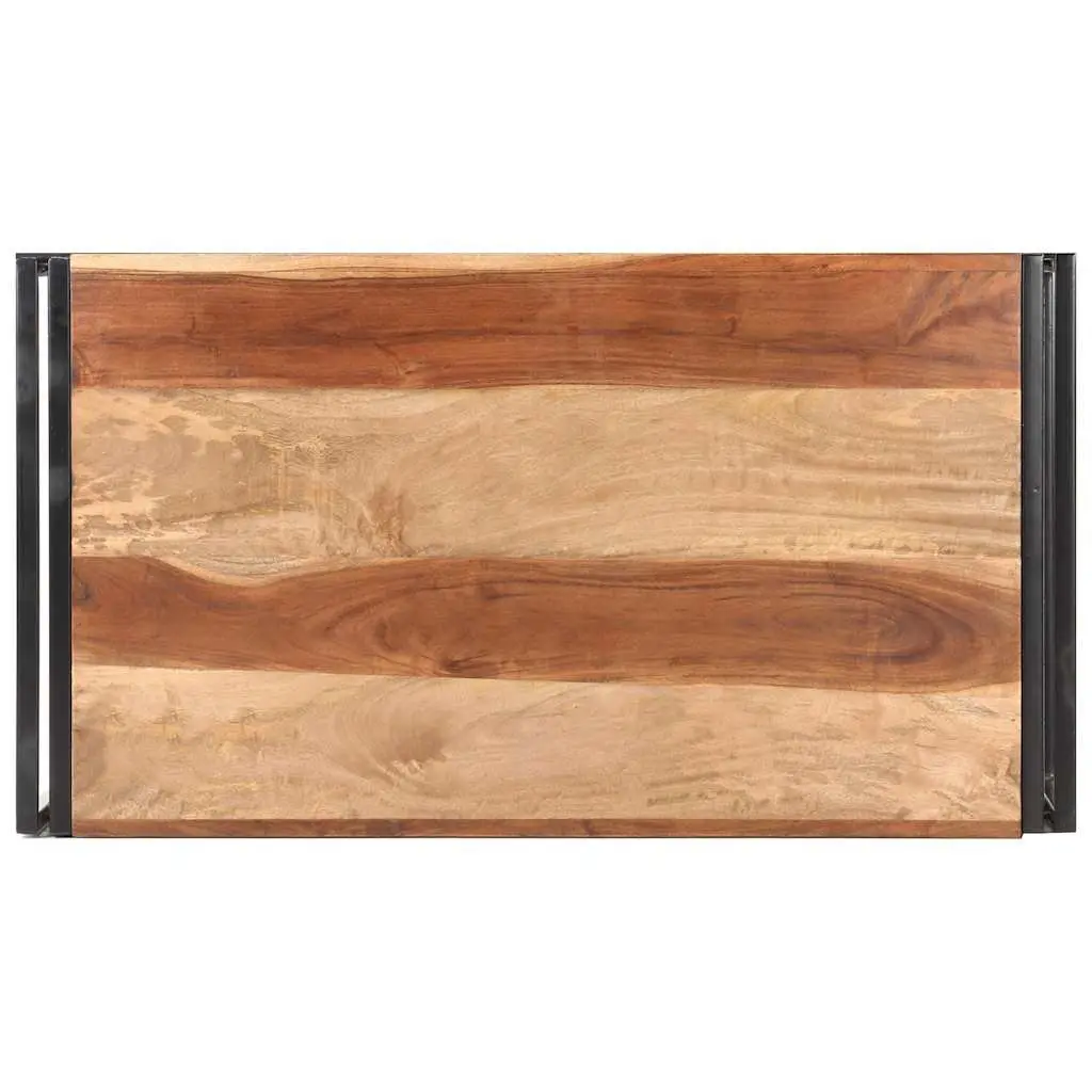 Coffee Table 100x55x45cm Solid Acacia Wood Storage Drawers Shelf Living Room