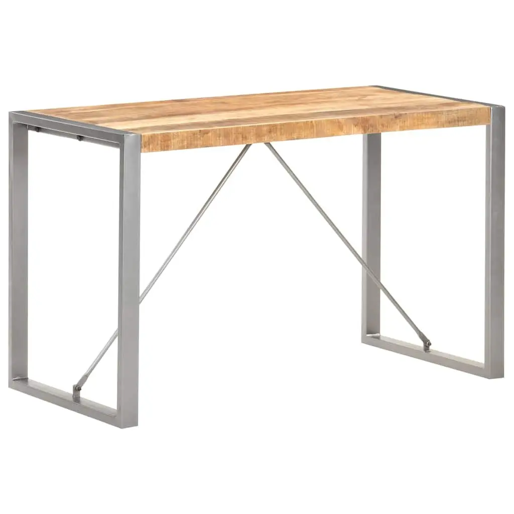 Dining Table 120x60x75 cm Kitchen Room Furniture Solid Mango Wood Industrial