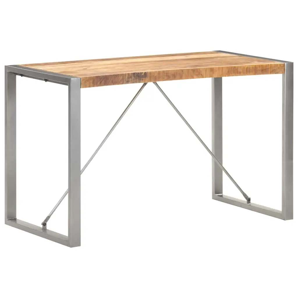 Dining Table 120x60x75 cm Kitchen Room Furniture Solid Mango Wood Industrial