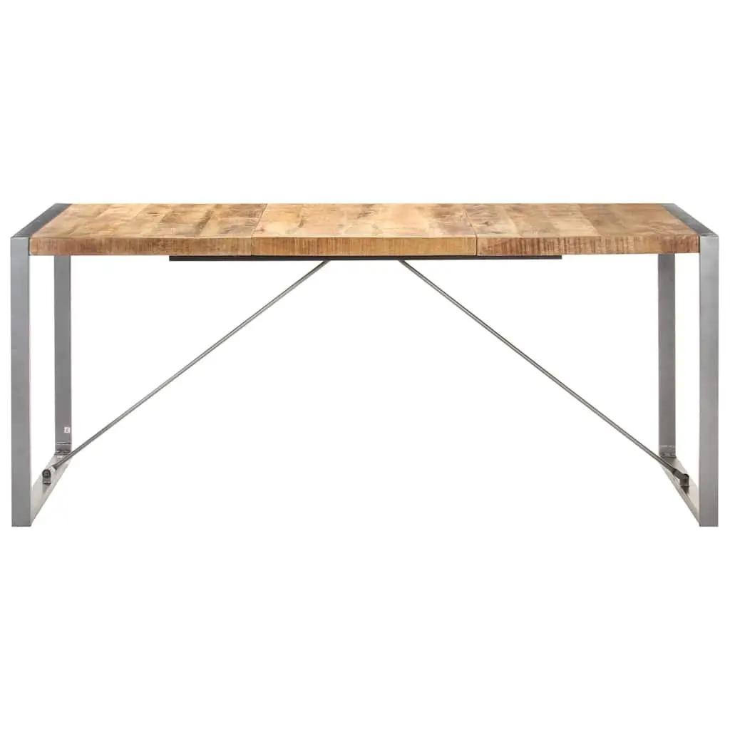 Dining Table 180x90x75 cm Solid Mango Wood Kitchen Room Furniture Brown