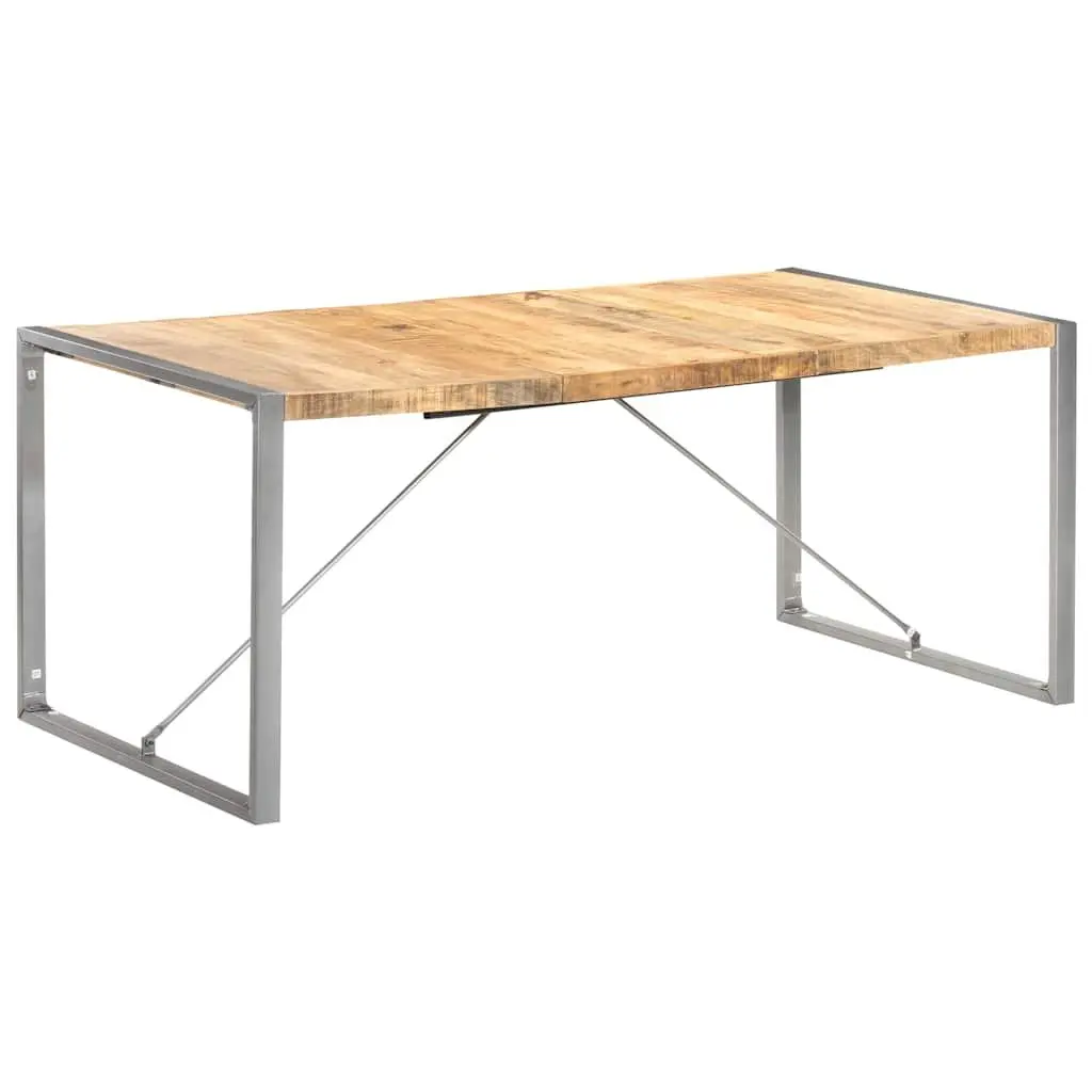 Dining Table 180x90x75 cm Solid Mango Wood Kitchen Room Furniture Brown