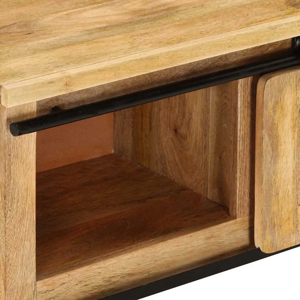 Rustic Vintage TV Cabinet with Solid Mango Wood
