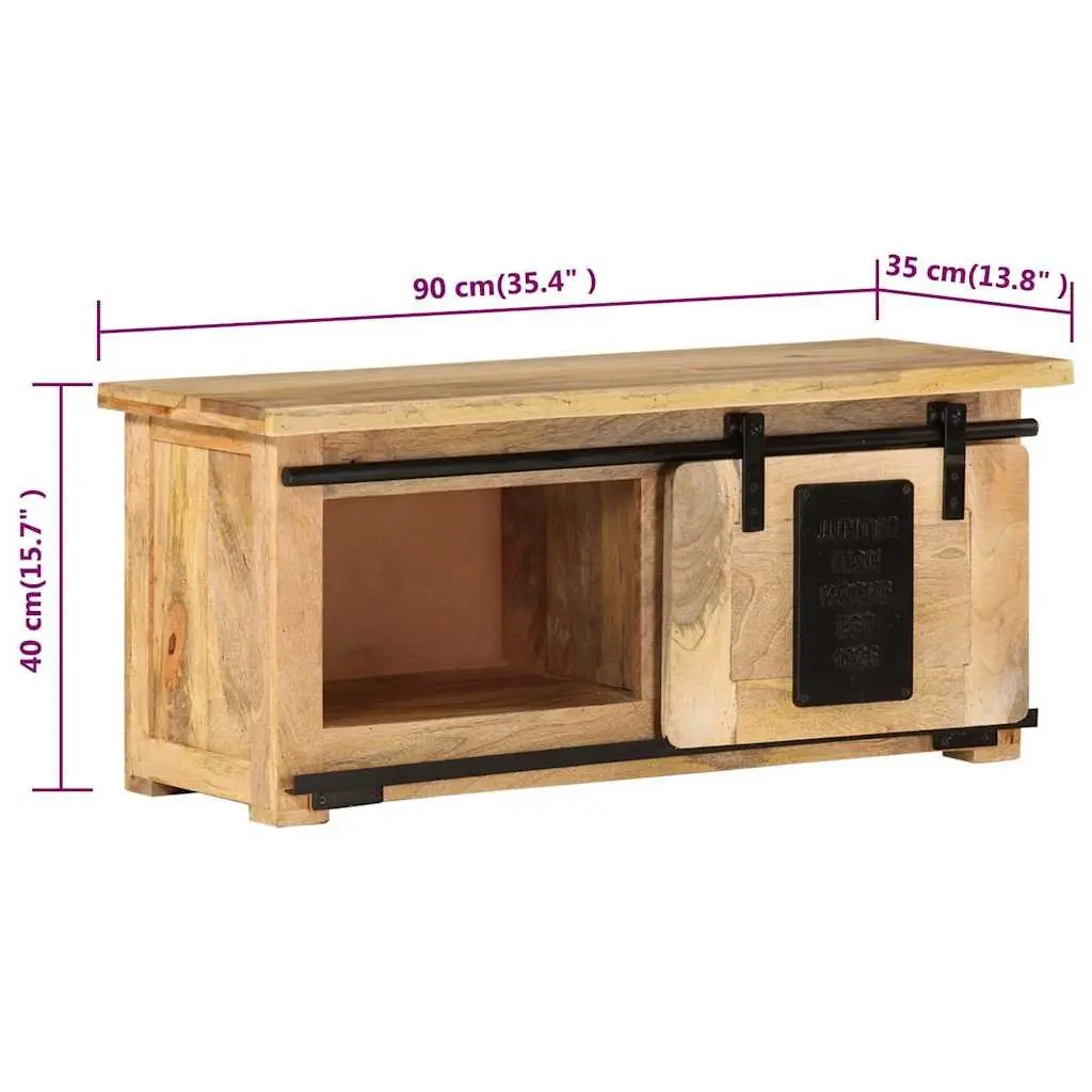 Rustic Vintage TV Cabinet with Solid Mango Wood