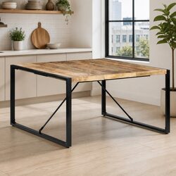 Wooden Dining Table 140x140x75 cm for Kitchen Spaces