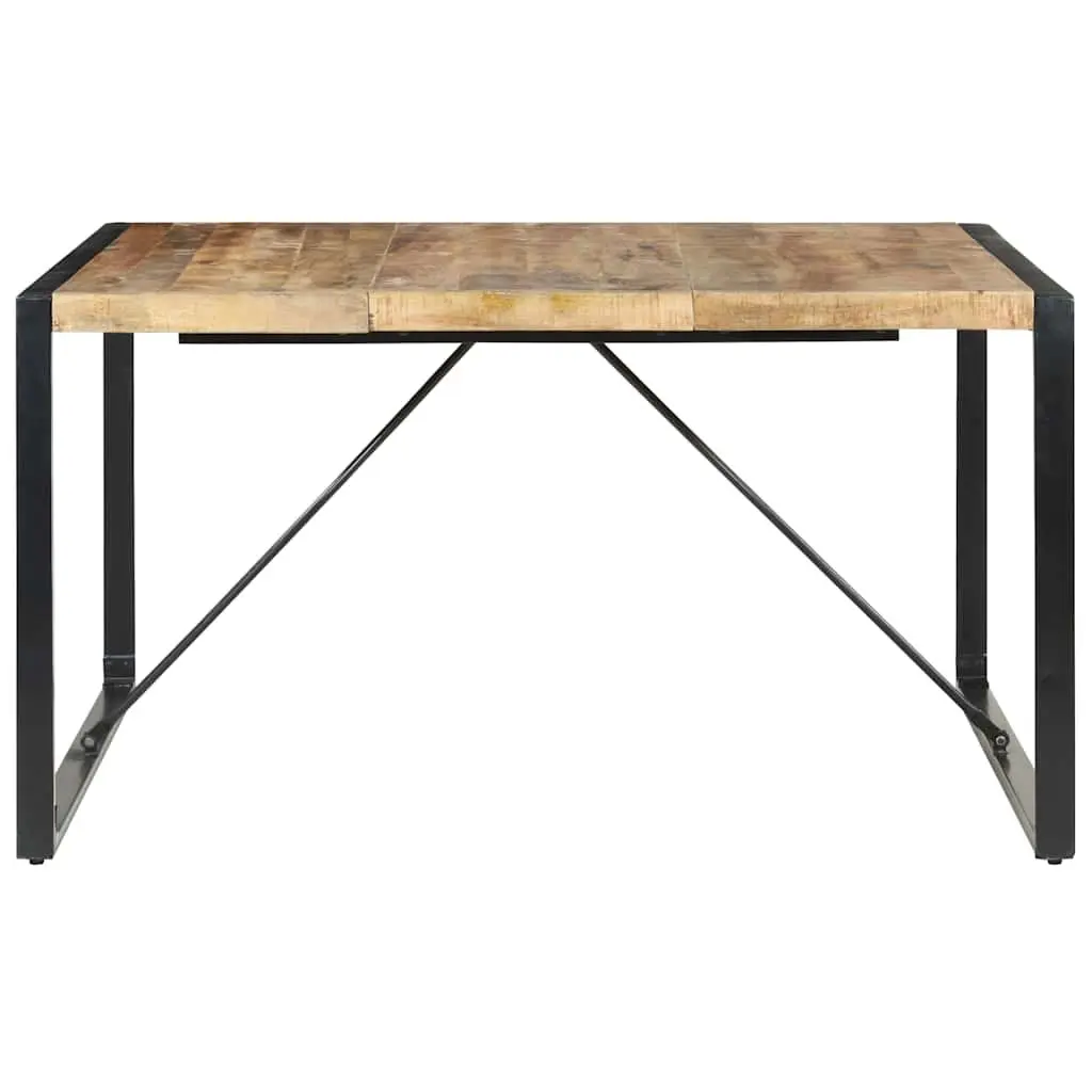Dining Table Industrial Style 140x140x75 cm Solid Mango Wood