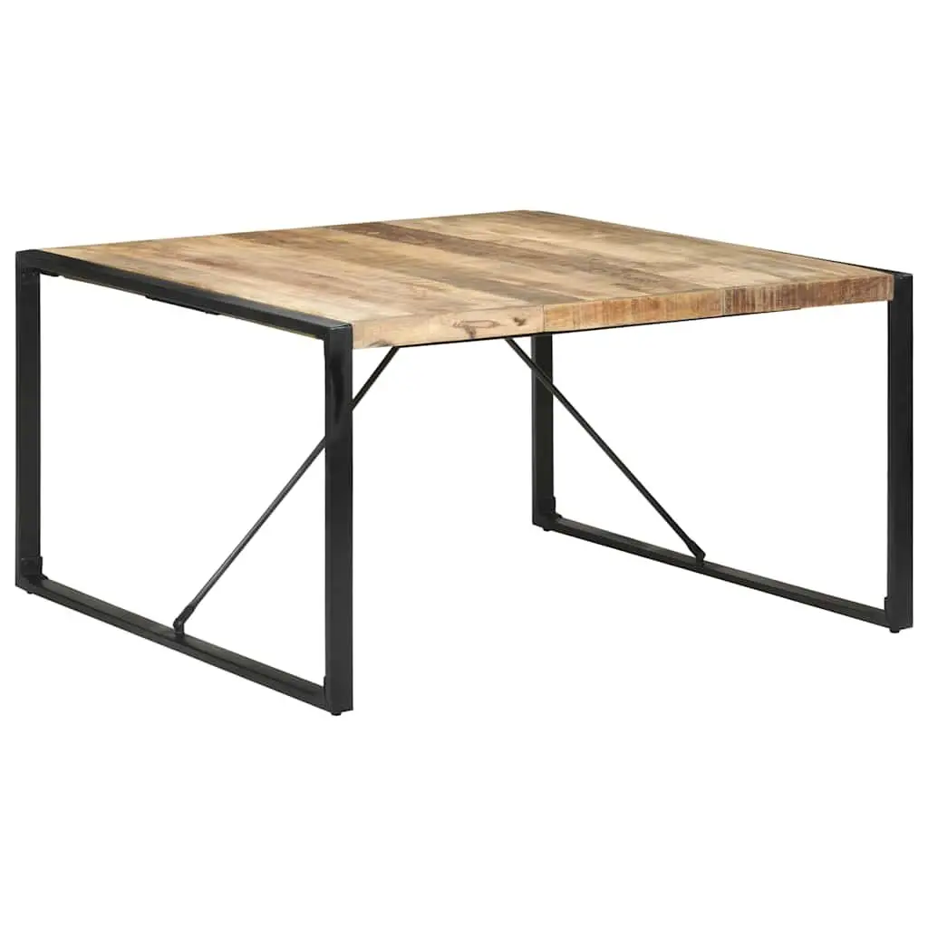 Dining Table Industrial Style 140x140x75 cm Solid Mango Wood