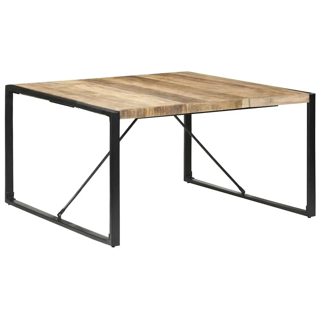 Dining Table Industrial Style 140x140x75 cm Solid Mango Wood