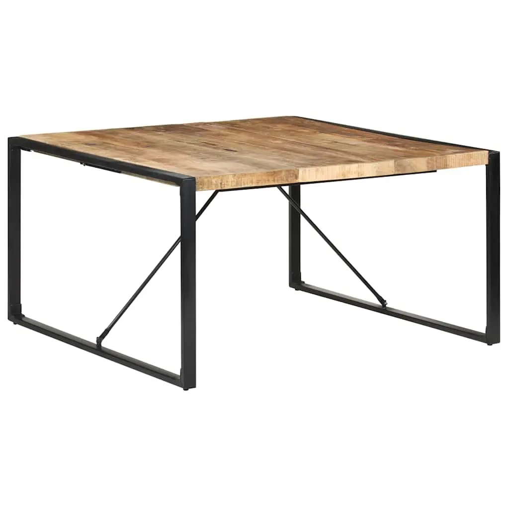 Dining Table Industrial Style 140x140x75 cm Solid Mango Wood