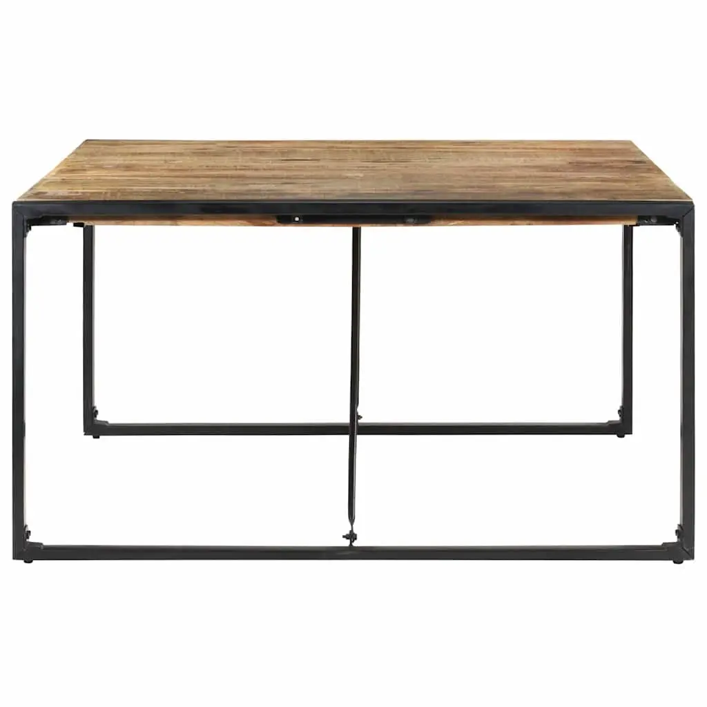 Dining Table Industrial Style 140x140x75 cm Solid Mango Wood