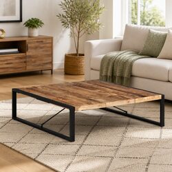 Industrial Style Coffee Table for Cozy Living Rooms
