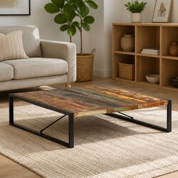 Solid Reclaimed Wood Coffee Table 140x140x40cm
