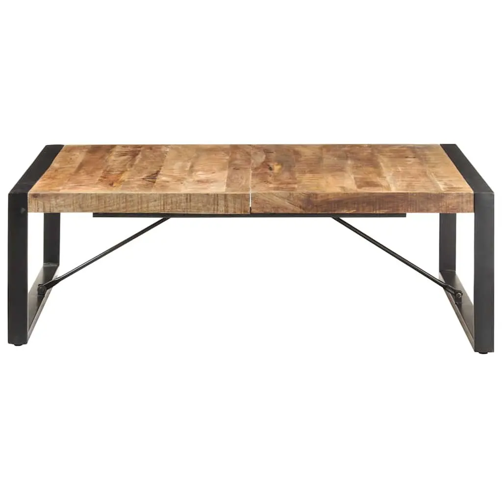 Coffee Table Industrial Black 120x120x40cm Solid Mango Wood