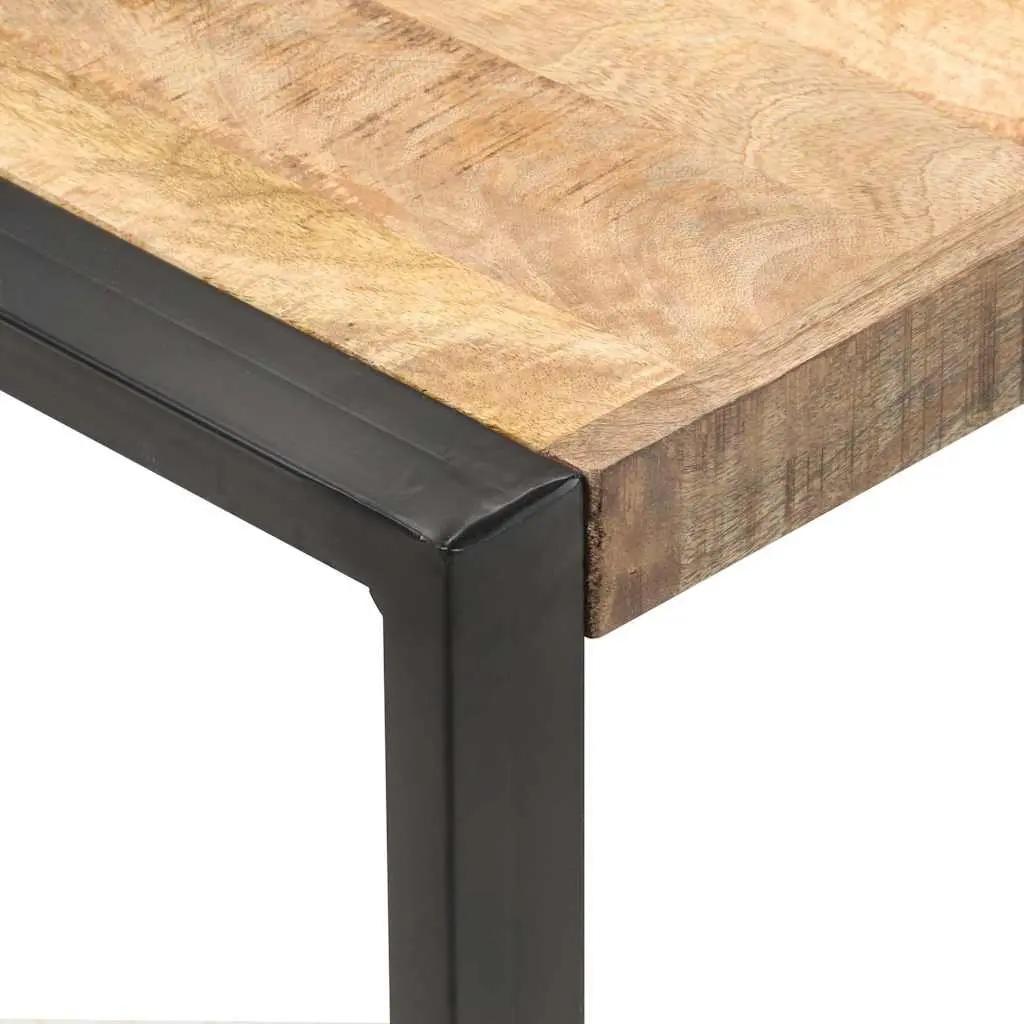 Coffee Table Industrial Black 120x120x40cm Solid Mango Wood