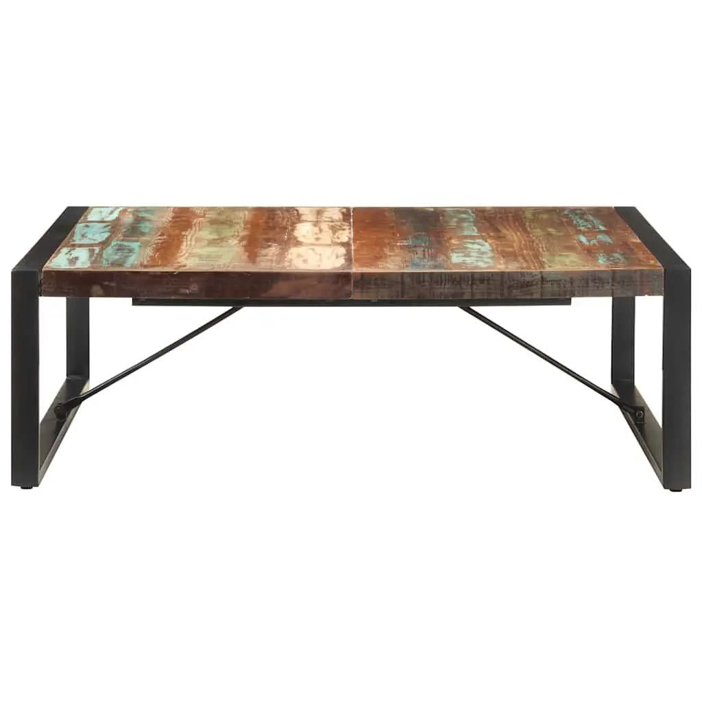 Coffee Table Industrial 120x120x40 cm Solid Reclaimed Wood