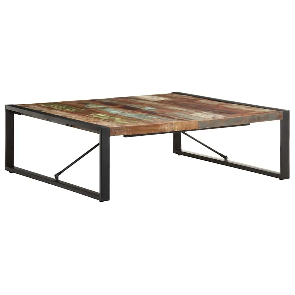 Coffee Table Industrial 120x120x40 cm Solid Reclaimed Wood
