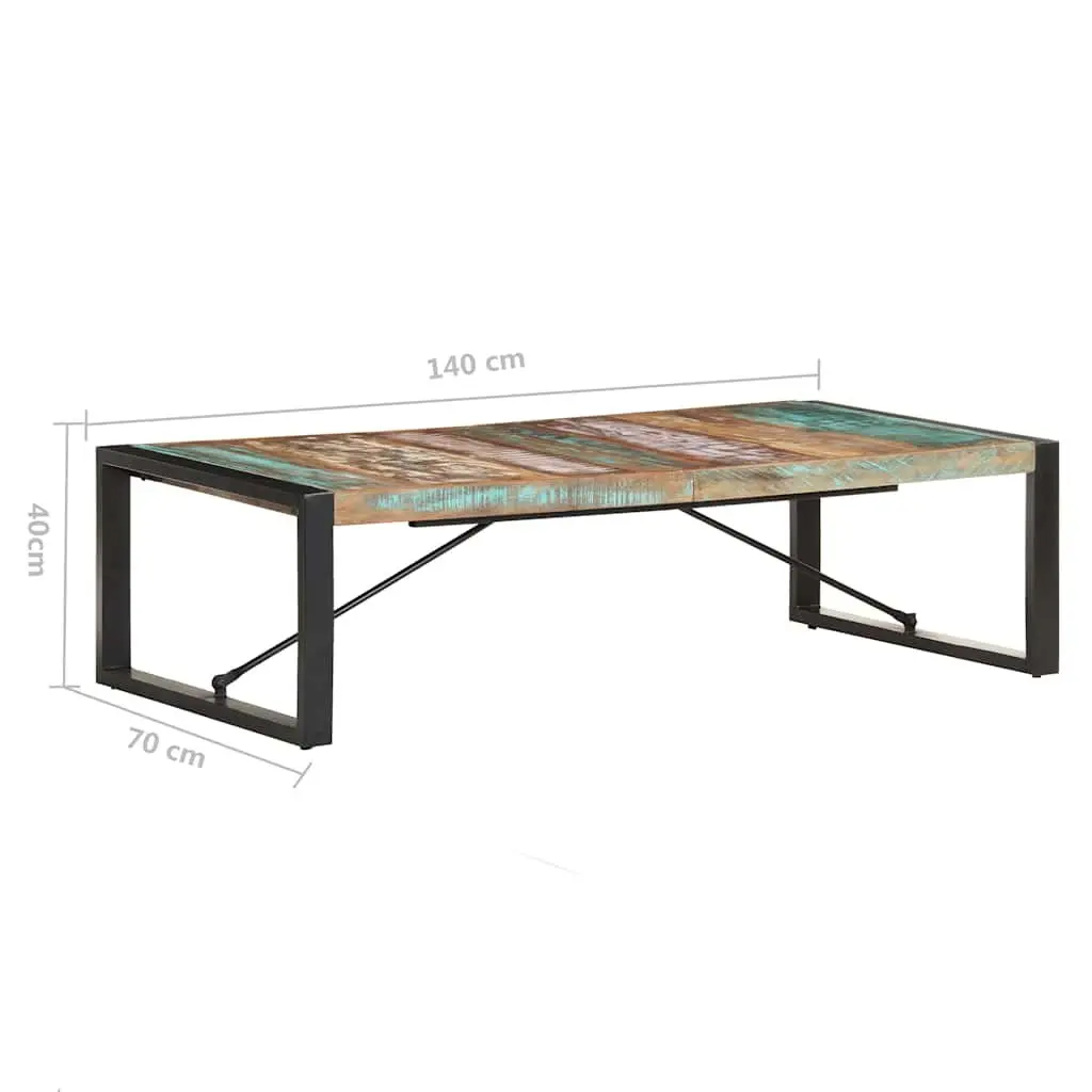 Industrial Style Coffee Table in Solid Reclaimed Wood
