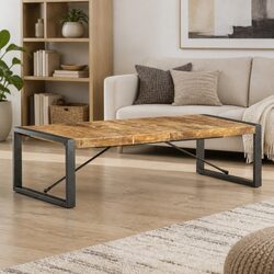 Stylish Brown Coffee Table 140x70x40cm for Living Rooms