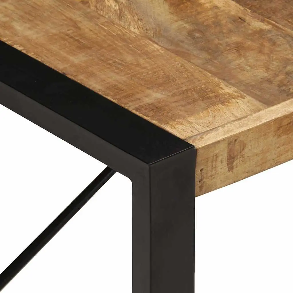 Industrial Coffee Table 180x90x40 cm Solid Mango Wood Living Room Furniture