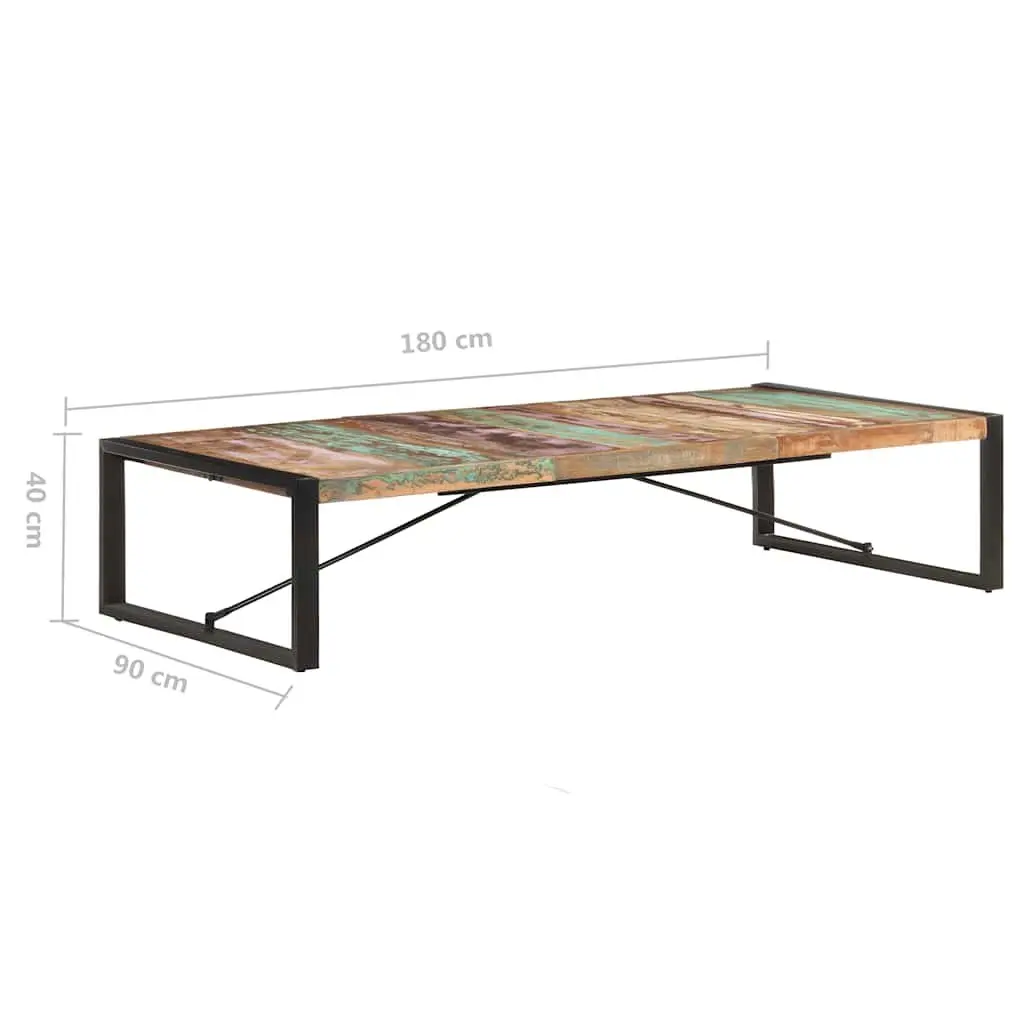 Coffee Table Industrial Style 180x90x40 cm Solid Reclaimed Wood