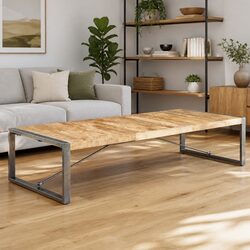 Wooden Coffee Table 180x90x40 cm for Cozy Living Rooms