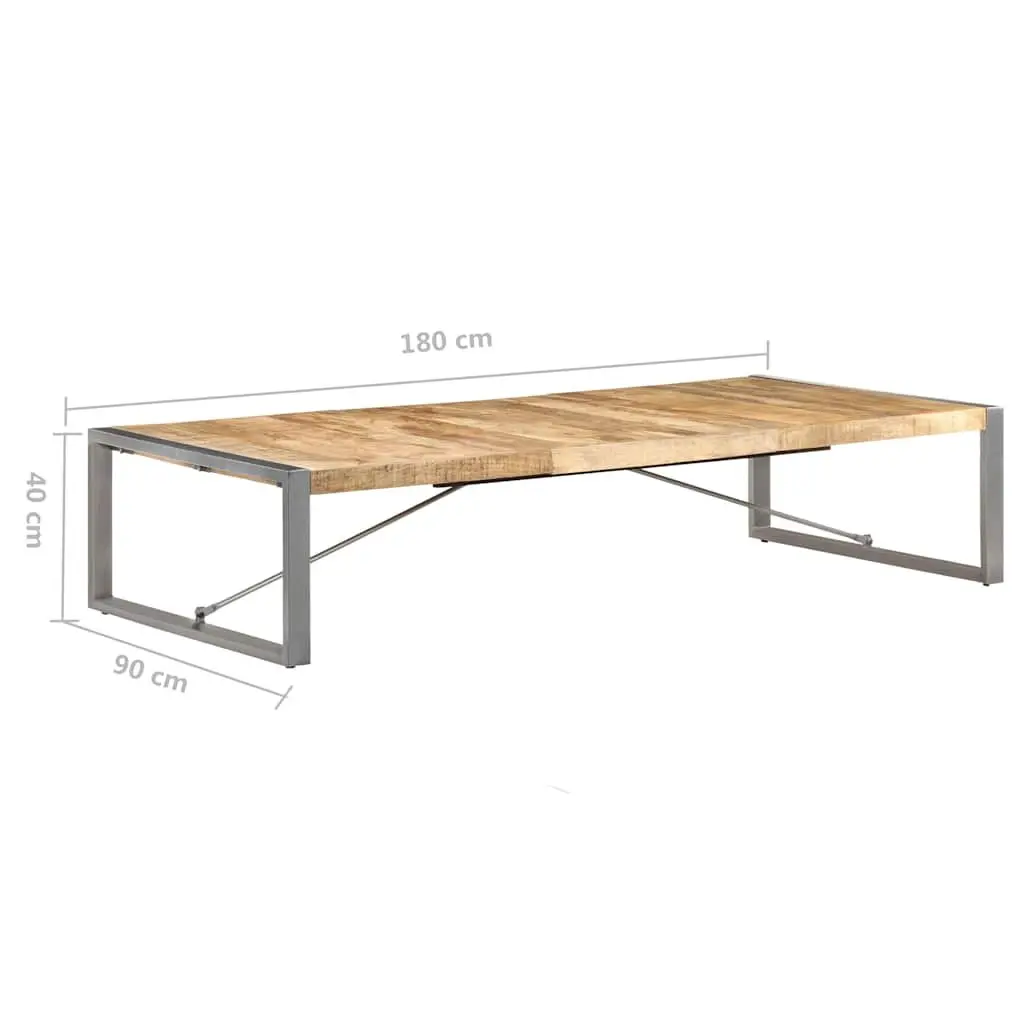 Coffee Table 180x90x40 cm Industrial Style Living Room Accent Wooden Furniture